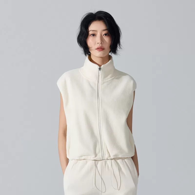 Chaqueta sin mangas con cremallera y cuello alto, resistente al viento, para mujer, chaleco deportivo, FGBYW481