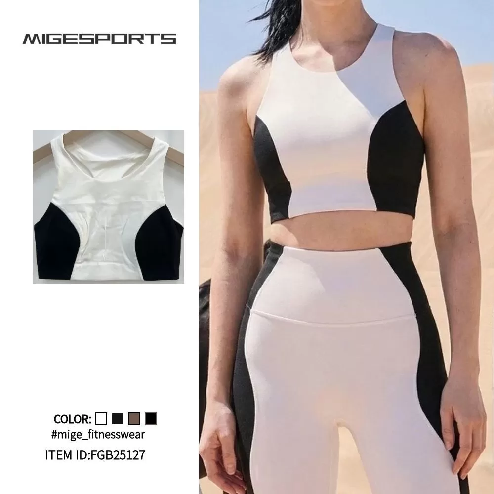 Conjunto de 3 piezas de sujetador deportivo para mujer, cintura alta, pantalones cortos de yoga, leggings, transpirable, elástico, para gimnasio, conjuntos de fitness FGB25127