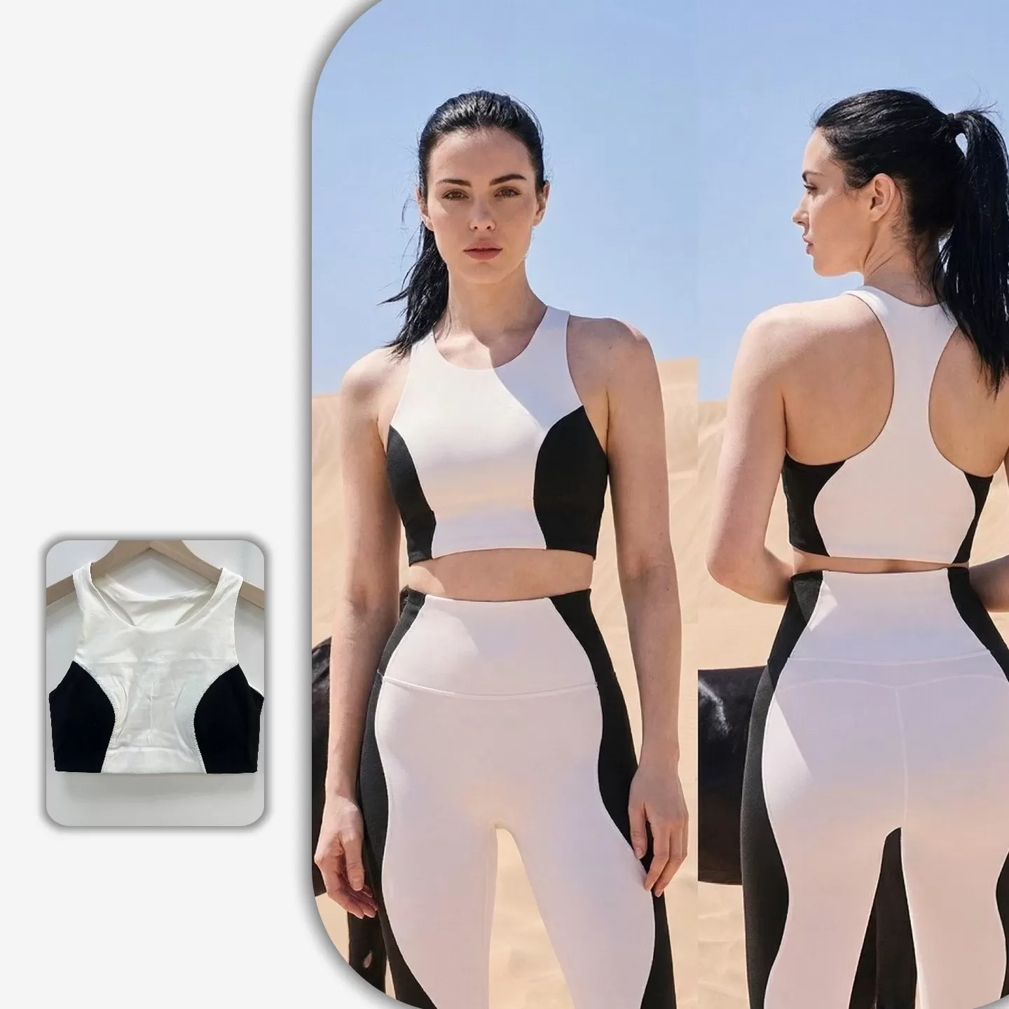 Conjunto de 3 piezas de sujetador deportivo para mujer, cintura alta, pantalones cortos de yoga, leggings, transpirable, elástico, para gimnasio, conjuntos de fitness FGB25127