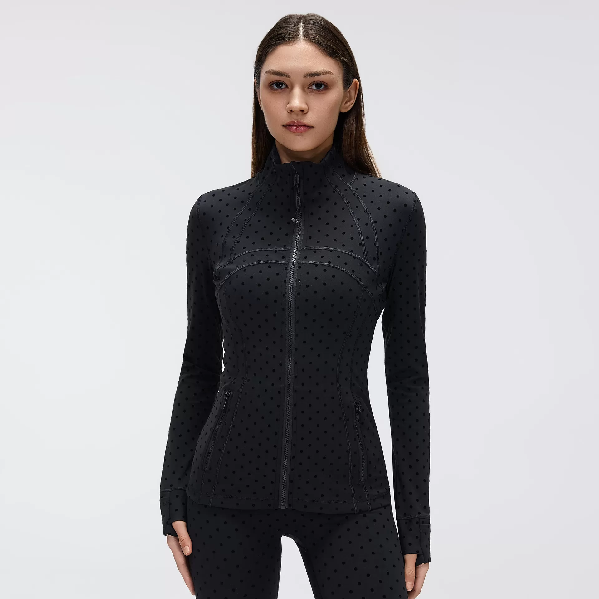 Conjunto de chaqueta y leggings de yoga para mujer, de manga larga, suaves, para entrenamiento en gimnasio, fitness, FGBD19108+D25151