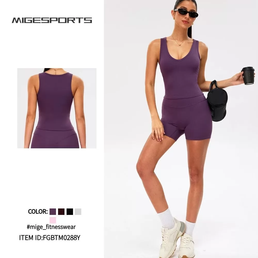 Conjunto de yoga para mujer, ropa deportiva de 3 piezas, top de yoga para gimnasio, conjunto de gimnasio para mujer FGBTM0288Y