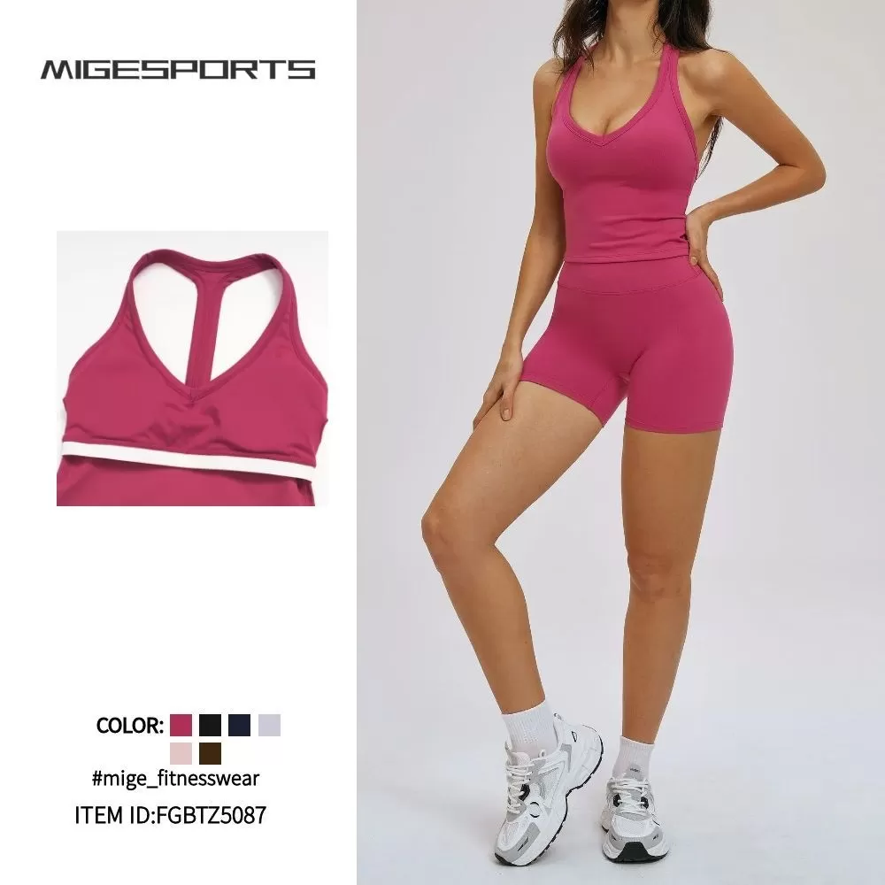 Conjunto de 5 piezas de ropa deportiva para fitness, gimnasio y yoga para mujer, conjuntos de ropa deportiva para mujer FGBTZ5087