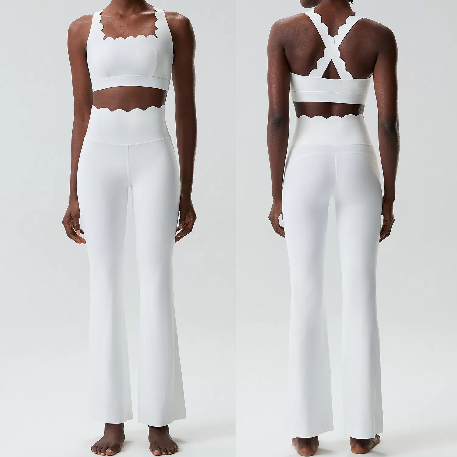 Conjunto de yoga de 2 piezas, ropa deportiva cómoda y elástica para mujer FGBYB417+LP641