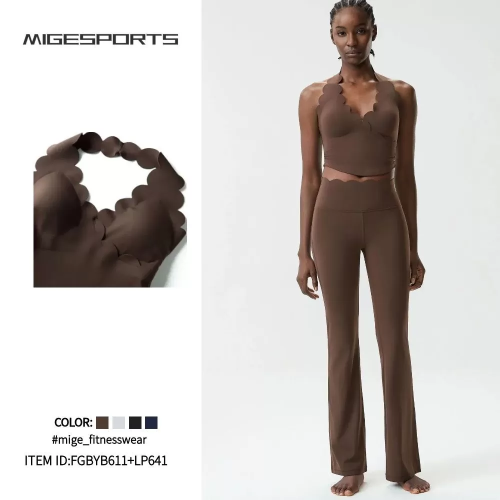 Conjunto de yoga para mujer, ropa deportiva para gimnasio, nuevo estilo, FGBYB611+LP641