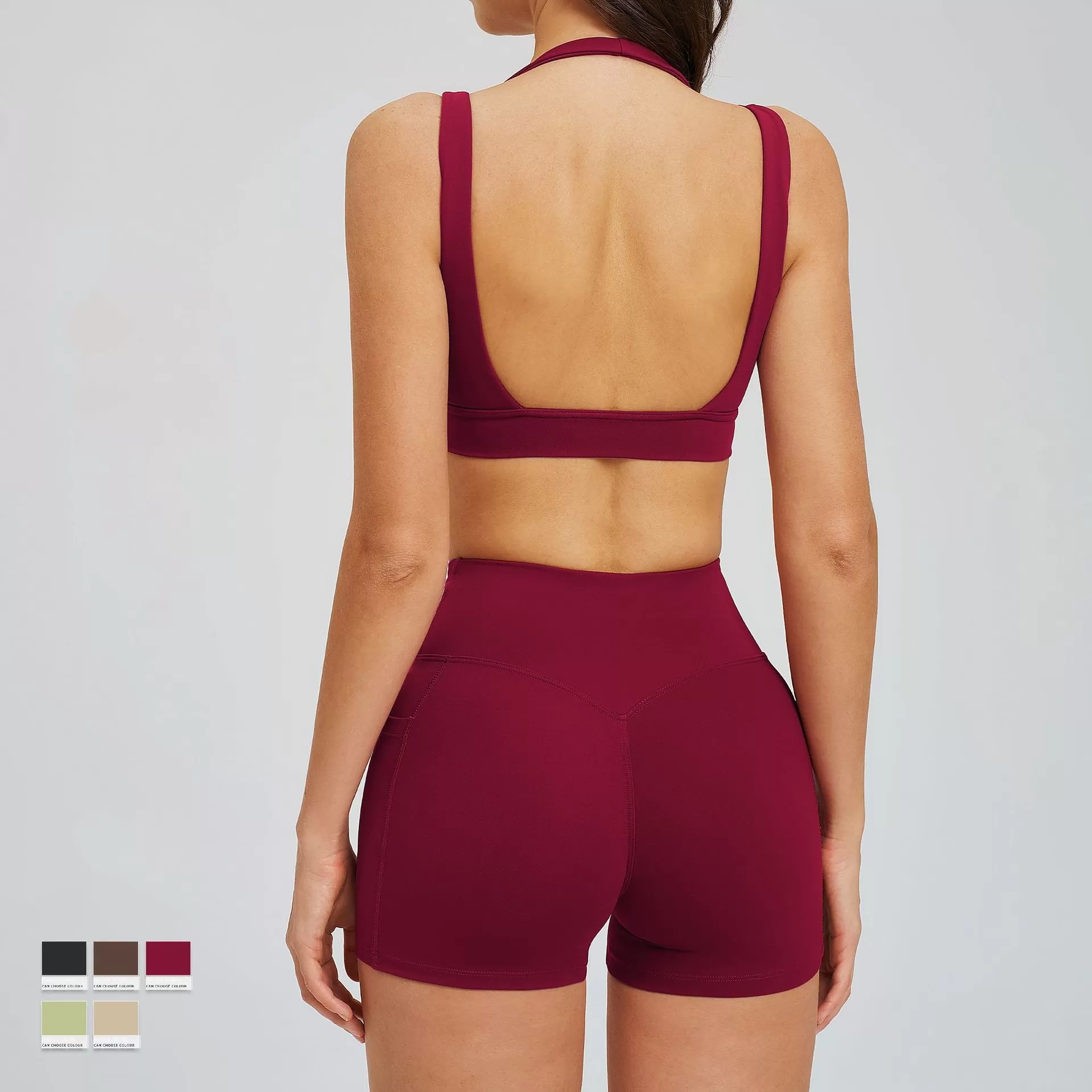 Conjunto de yoga ajustado para mujer, conjunto deportivo para actividades al aire libre, FGBTZ2539