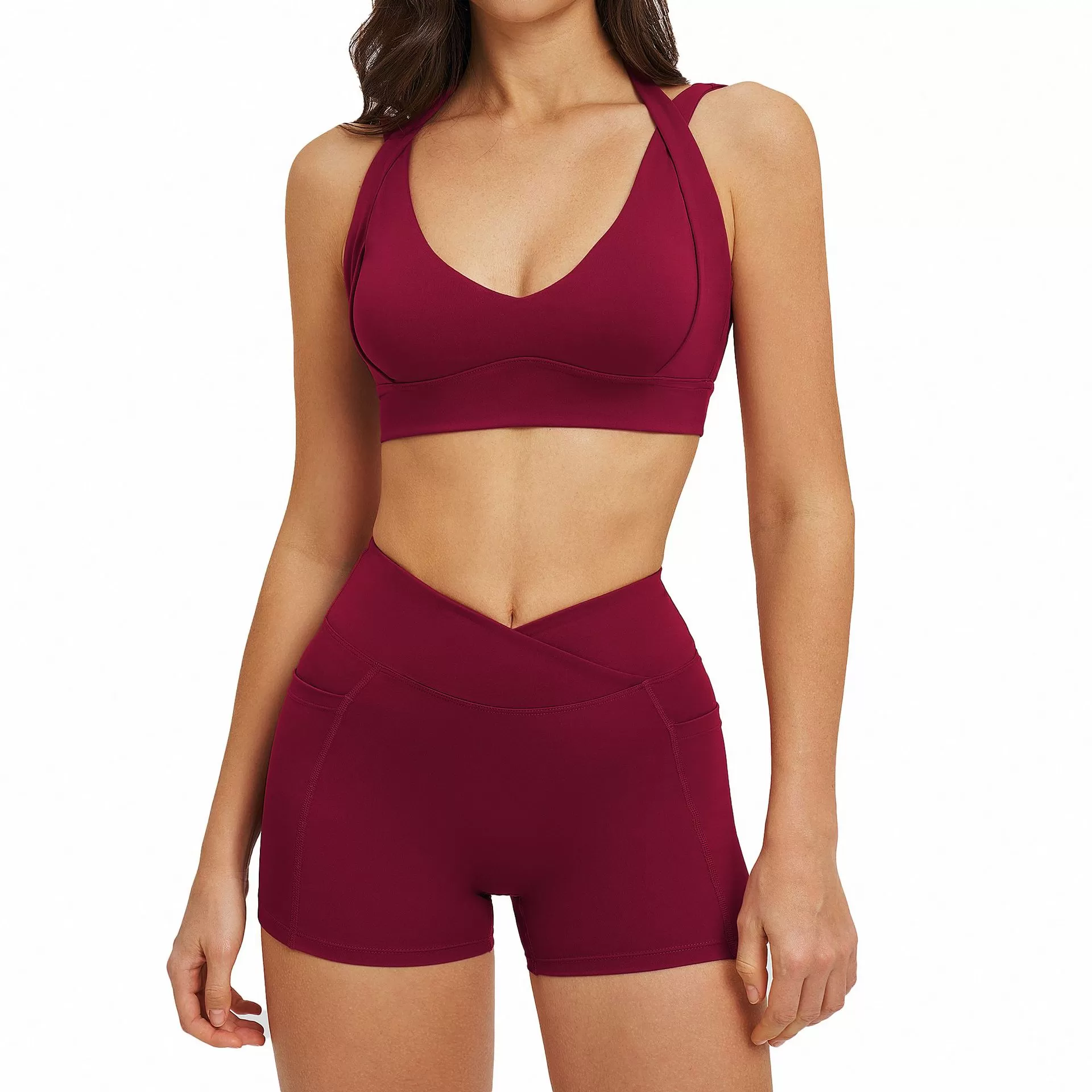 Conjunto de yoga ajustado para mujer, conjunto deportivo para actividades al aire libre, FGBTZ2539