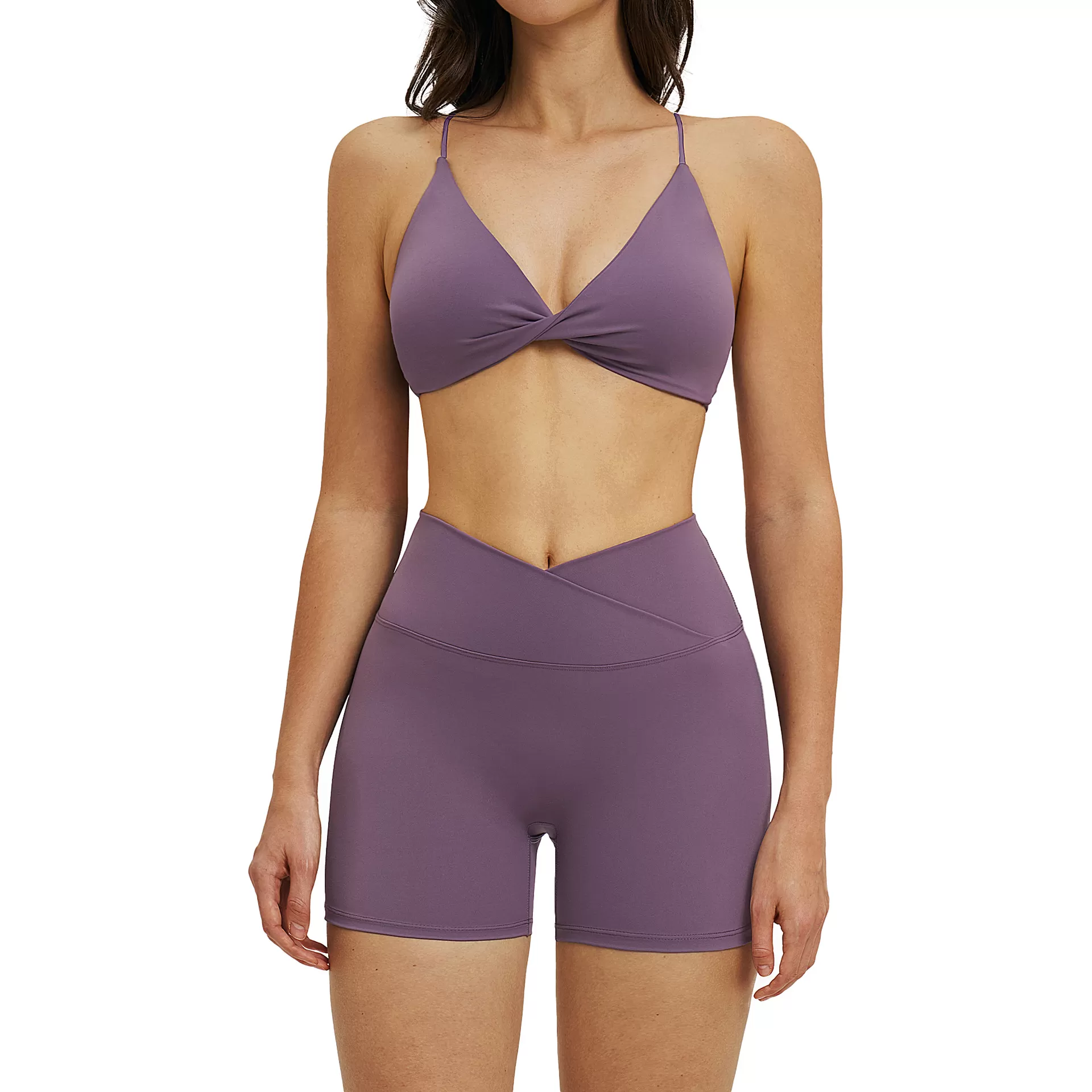 Conjunto de yoga y fitness para mujer, pantalones cortos y sujetador, FGBTZ5544