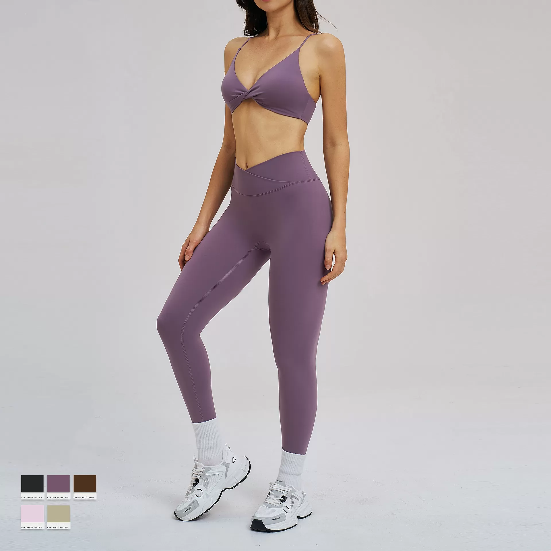 Conjunto deportivo de 2 piezas para mujer, traje de yoga, sujetador deportivo para correr y leggings elásticos para entrenamiento, ropa de yoga FGBTZ5544
