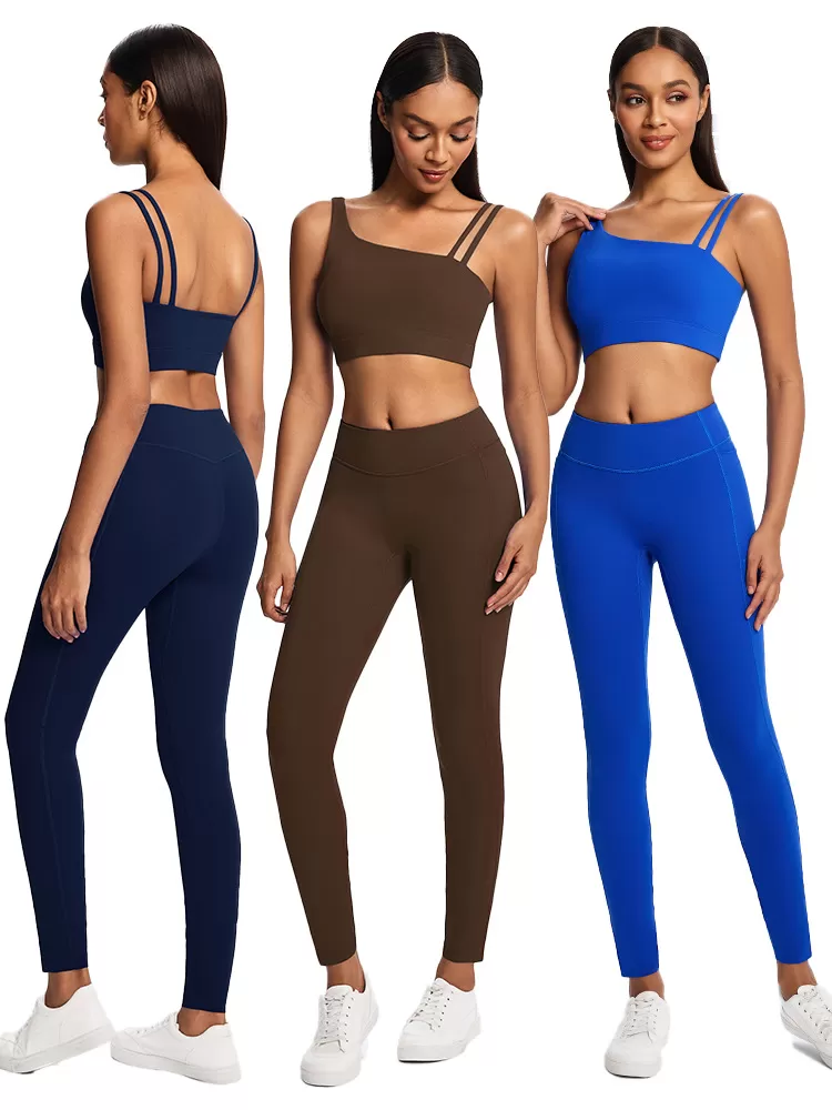 Conjunto de yoga para fitness, gimnasio, sexy, abierto, belleza, espalda, levantamiento de cadera, transpirable, secado rápido, entrenamiento, atletismo, correr, FGBHD255WCB209+HD255WCL008