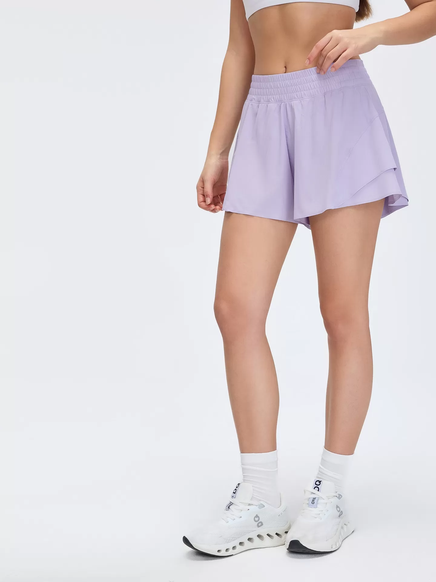 Pantalones cortos de yoga para mujer, de secado rápido, de poliéster, con cintura elástica, para correr y hacer ejercicio, FGBD26011