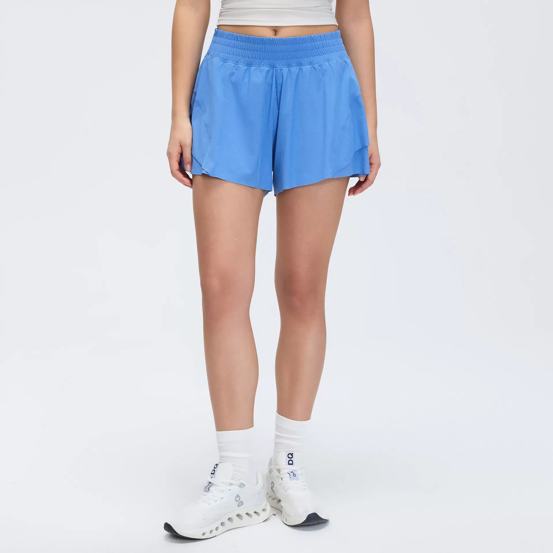 Pantalones cortos de yoga para mujer, de secado rápido, de poliéster, con cintura elástica, para correr y hacer ejercicio, FGBD26011