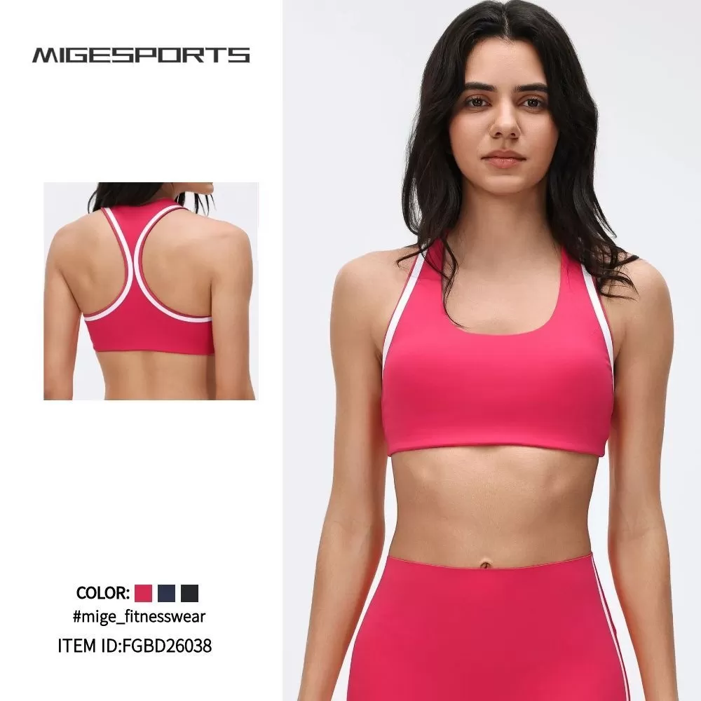 Sujetadores deportivos para mujer: ligeros, transpirables, con espalda descubierta, absorben los impactos y se secan rápidamente. Camisetas de yoga FGBD26038