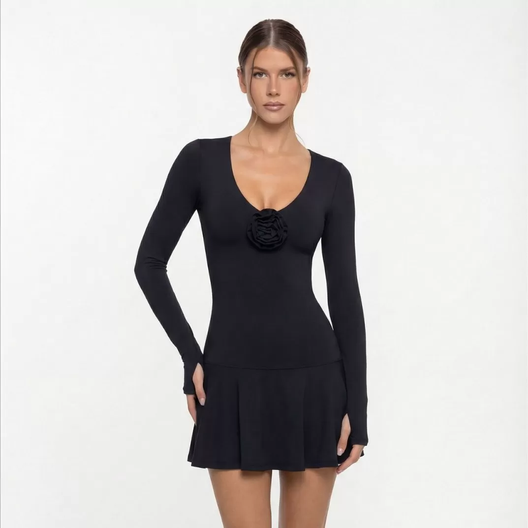 Vestido deportivo para mujer, para golf, running, transpirable, ajustado, para exteriores, bádminton, informal, tenis, falda FGB7705