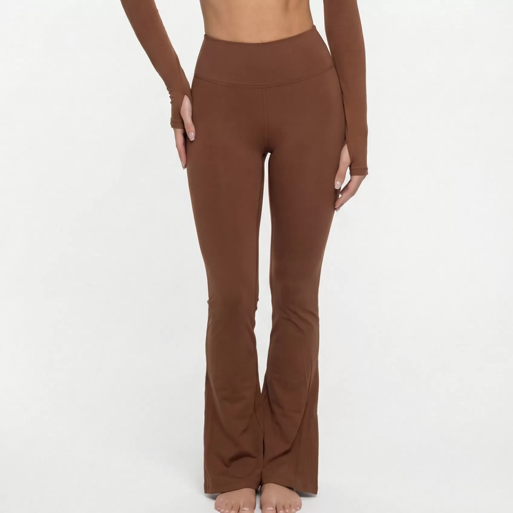 Conjunto de dos piezas de ropa deportiva de yoga, camisetas de manga larga y pantalones, chándales de gimnasio, pantalones de entrenamiento, sujetadores de yoga, ropa interior para mujer FGB8836