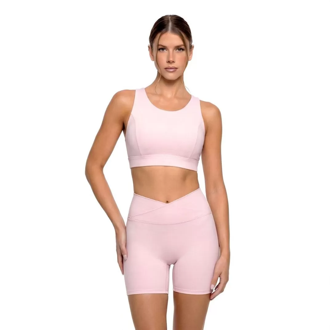 Conjuntos de yoga para mujer, conjunto de 2 piezas de yoga corto, pantalones cortos y camisetas de entrenamiento para mujer FGB25102