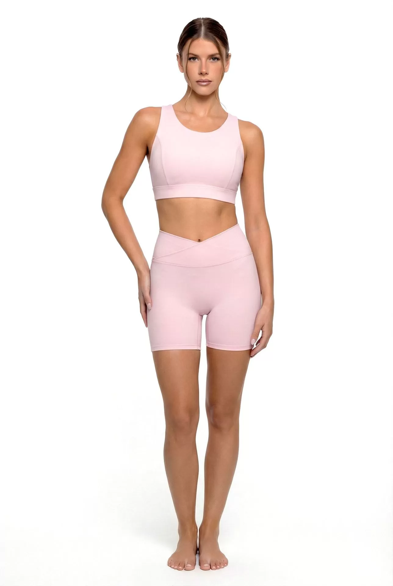 Conjuntos de yoga para mujer, conjunto de 2 piezas de yoga corto, pantalones cortos y camisetas de entrenamiento para mujer FGB25102