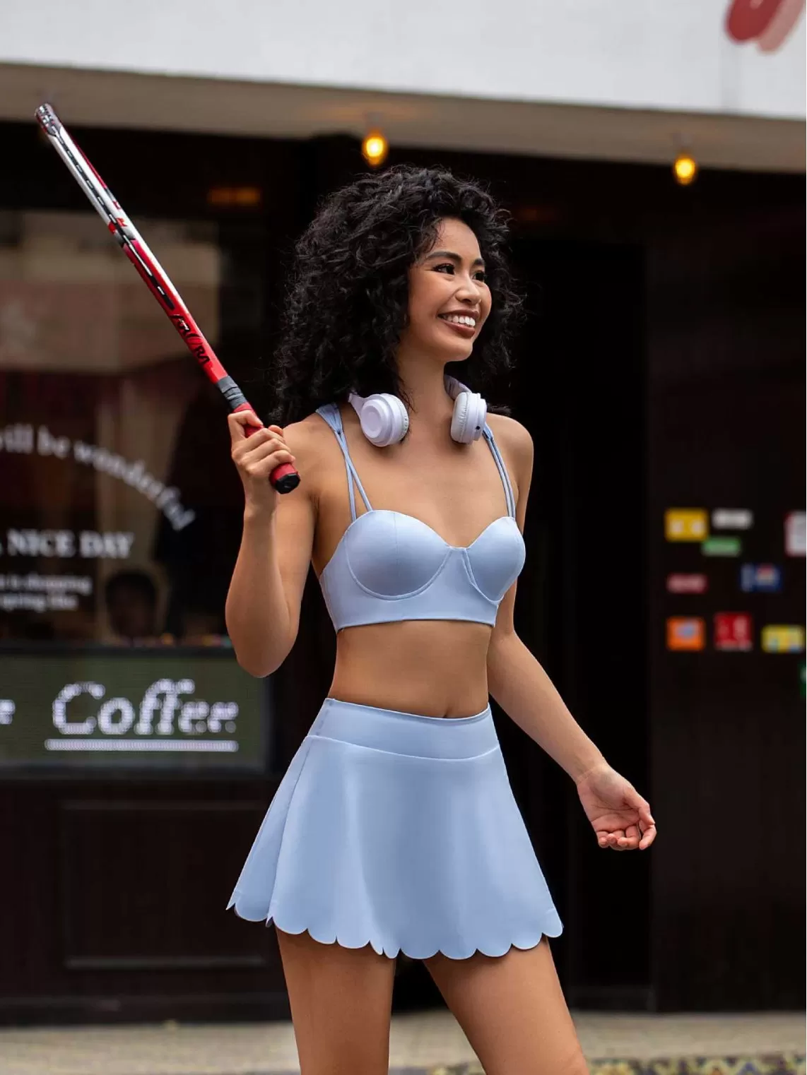 Conjunto de chándal y falda para mujer, ropa deportiva para entrenamiento, gimnasio, 2 piezas, sujetador y falda deportivos, FGB202342