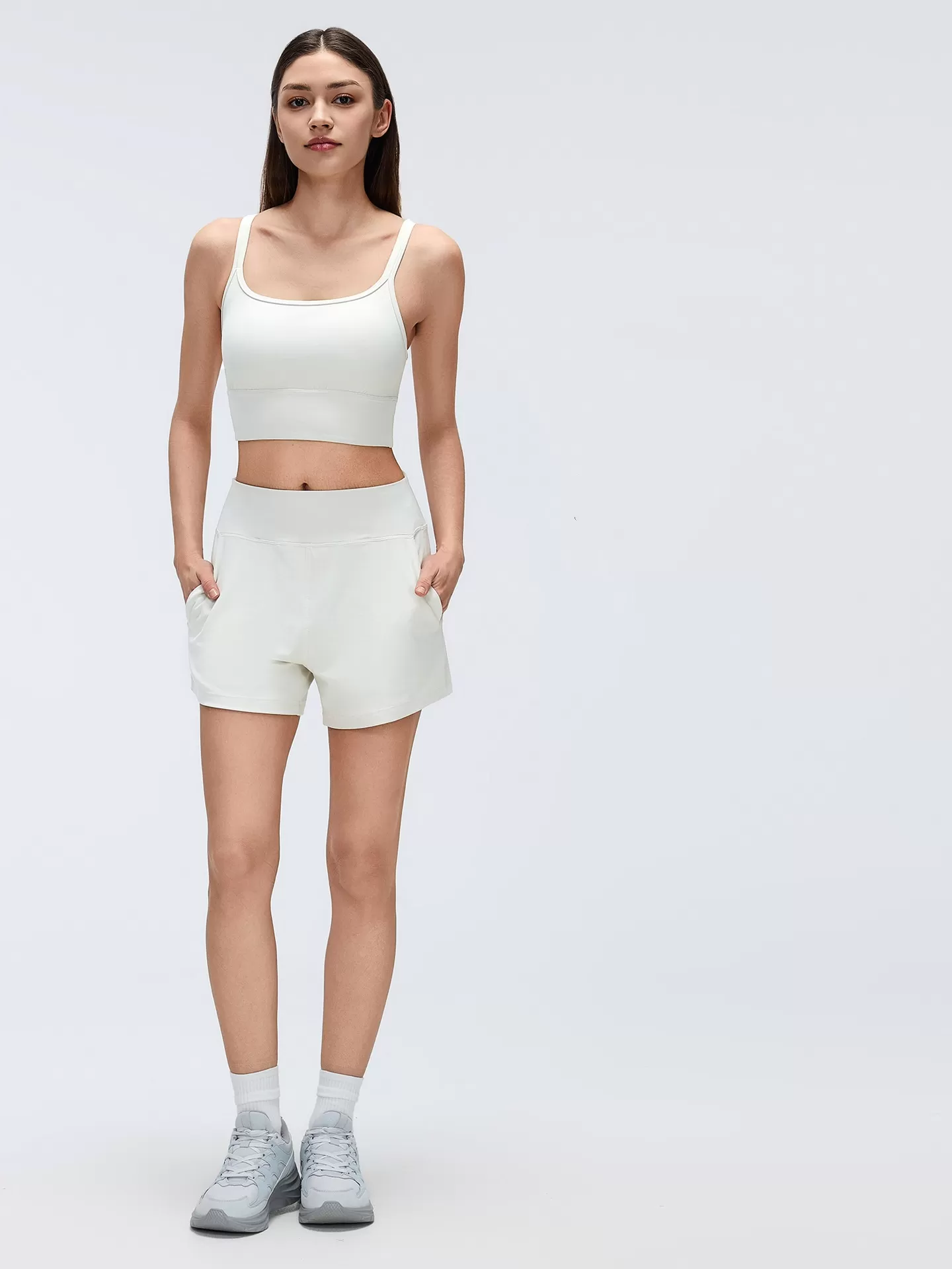 Pantalones cortos de yoga para mujer, ligeros, deportivos, para correr al aire libre, de nailon y licra, FGBD26076