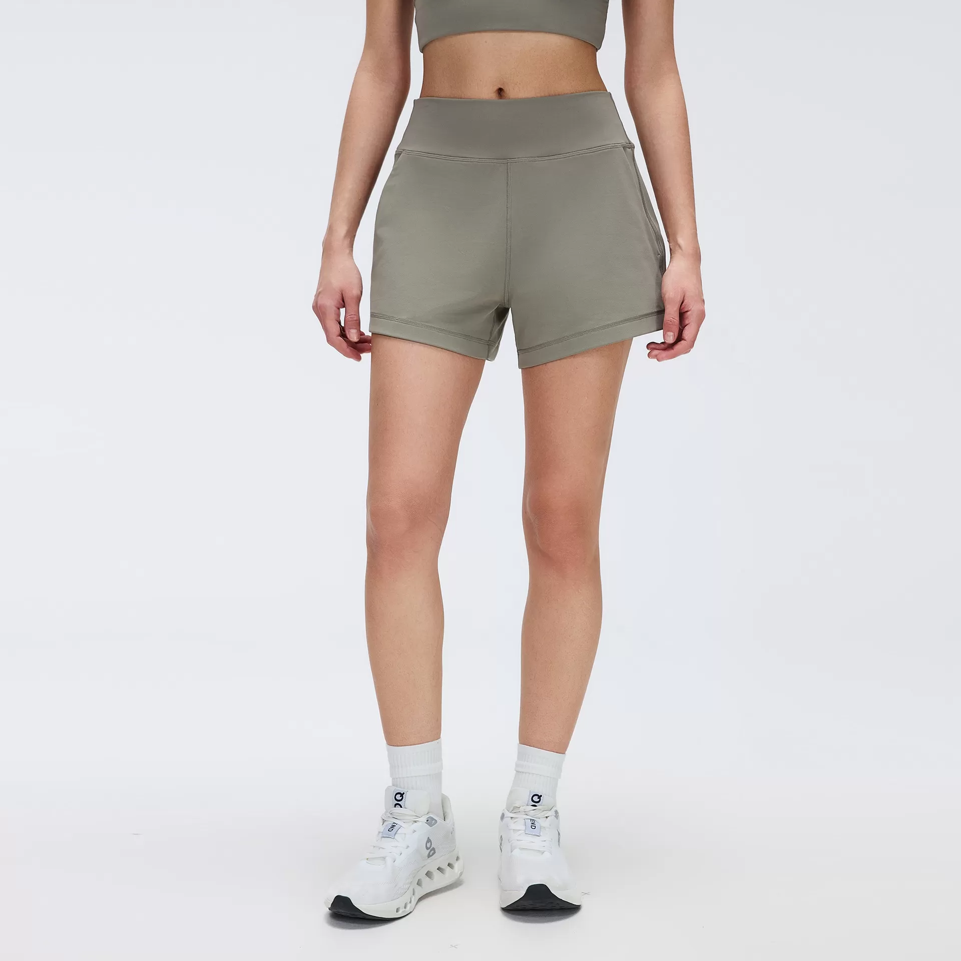 Pantalones cortos de yoga para mujer, ligeros, deportivos, para correr al aire libre, de nailon y licra, FGBD26076