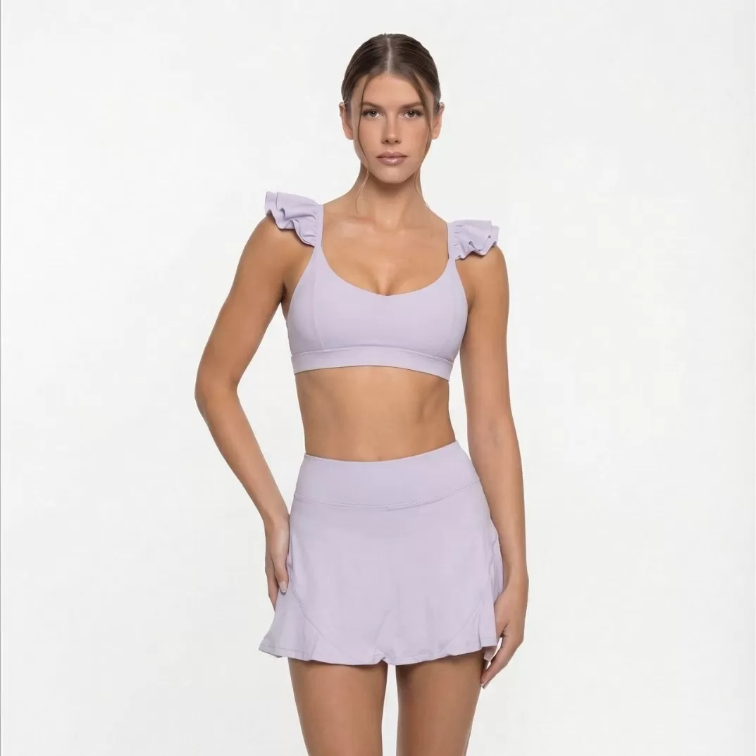 Conjunto deportivo de dos piezas para mujer, con cintura alta, elástico en cuatro direcciones, para yoga, gimnasio, transpirable, FGBFNK-6604