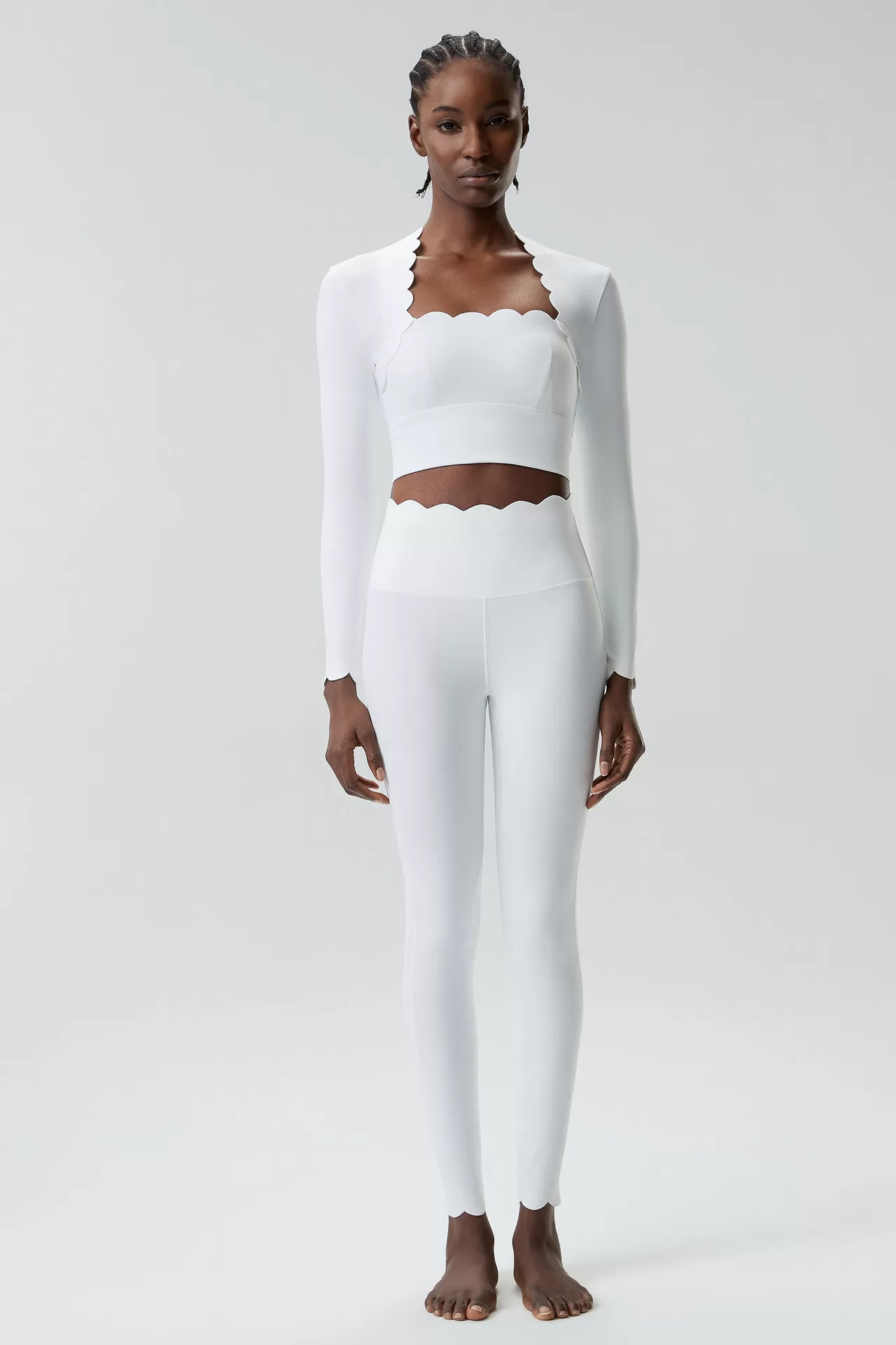 Mangas largas en blanco roto - 2 + leggings