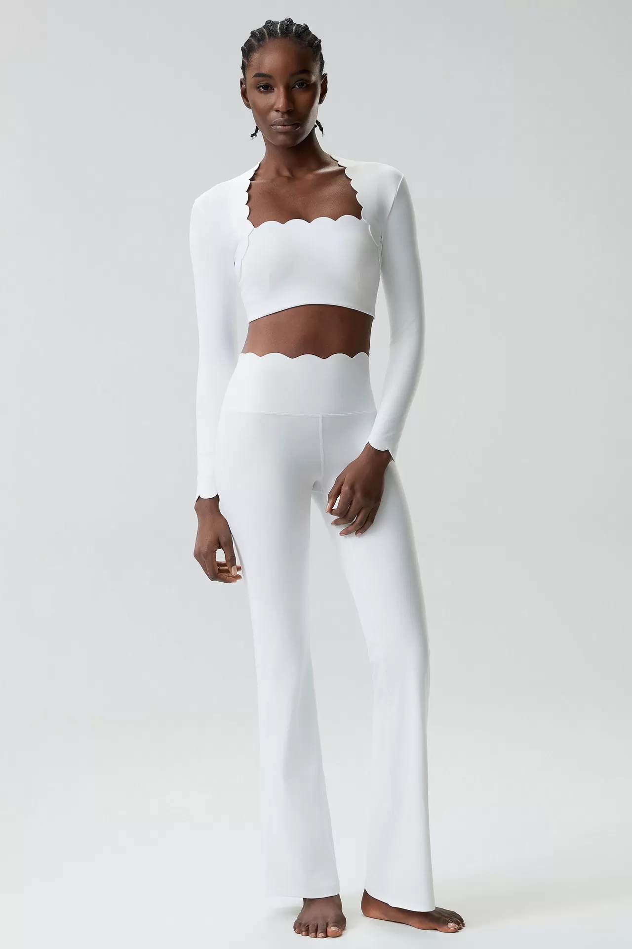 Manga larga color blanco roto-1+ pantalón