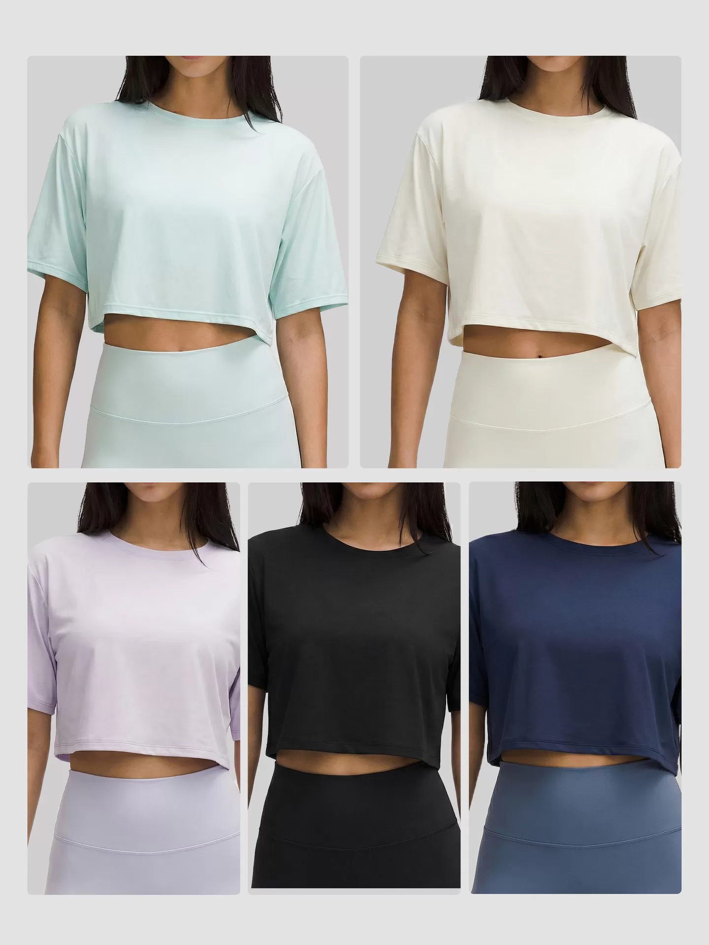 Camiseta deportiva holgada y transpirable para mujer, absorbe el sudor, para correr, fitness, manga corta, FGBDWY116119