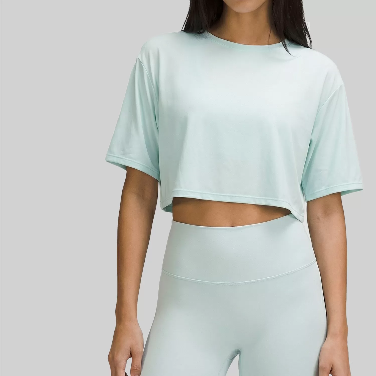 Camiseta deportiva holgada y transpirable para mujer, absorbe el sudor, para correr, fitness, manga corta, FGBDWY116119