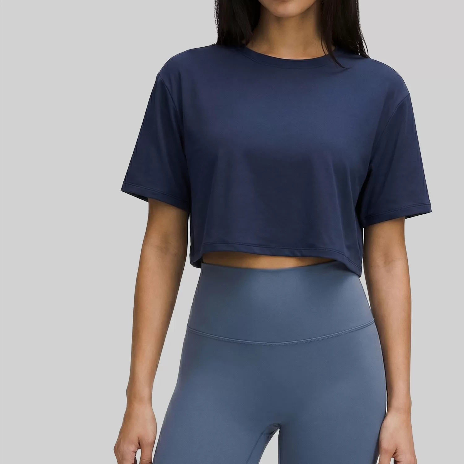 Camiseta deportiva holgada y transpirable para mujer, absorbe el sudor, para correr, fitness, manga corta, FGBDWY116119