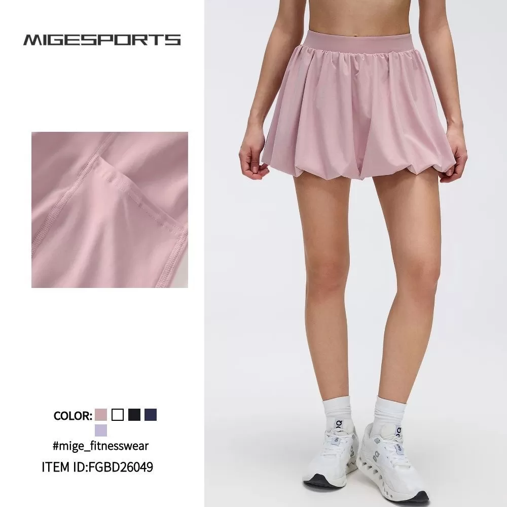 Falda deportiva de tenis para mujer, de cintura media, de secado rápido, con bolsillo, FGBD26049