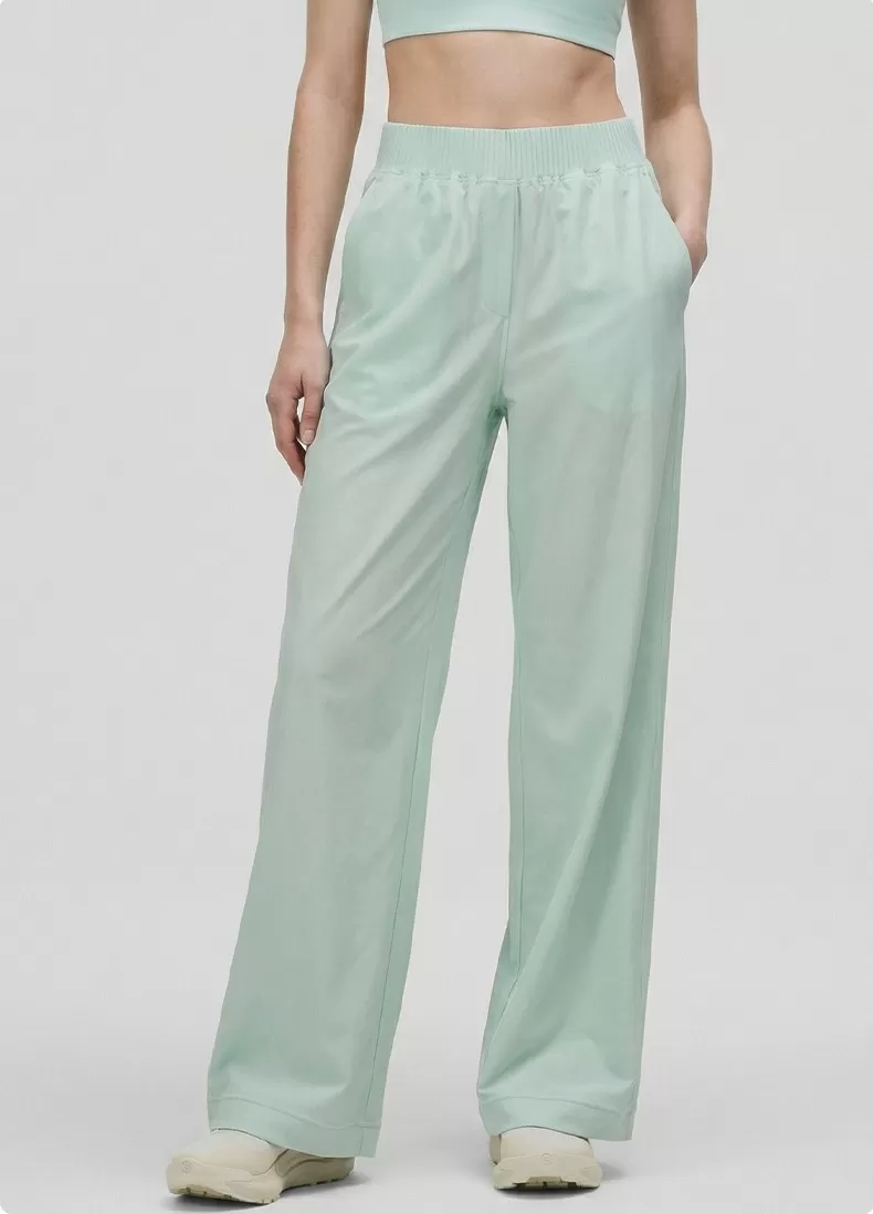 Pantalones de yoga de cintura alta para mujer, de pierna ancha, para actividades al aire libre, pilates y gimnasio, FGBDWL116130