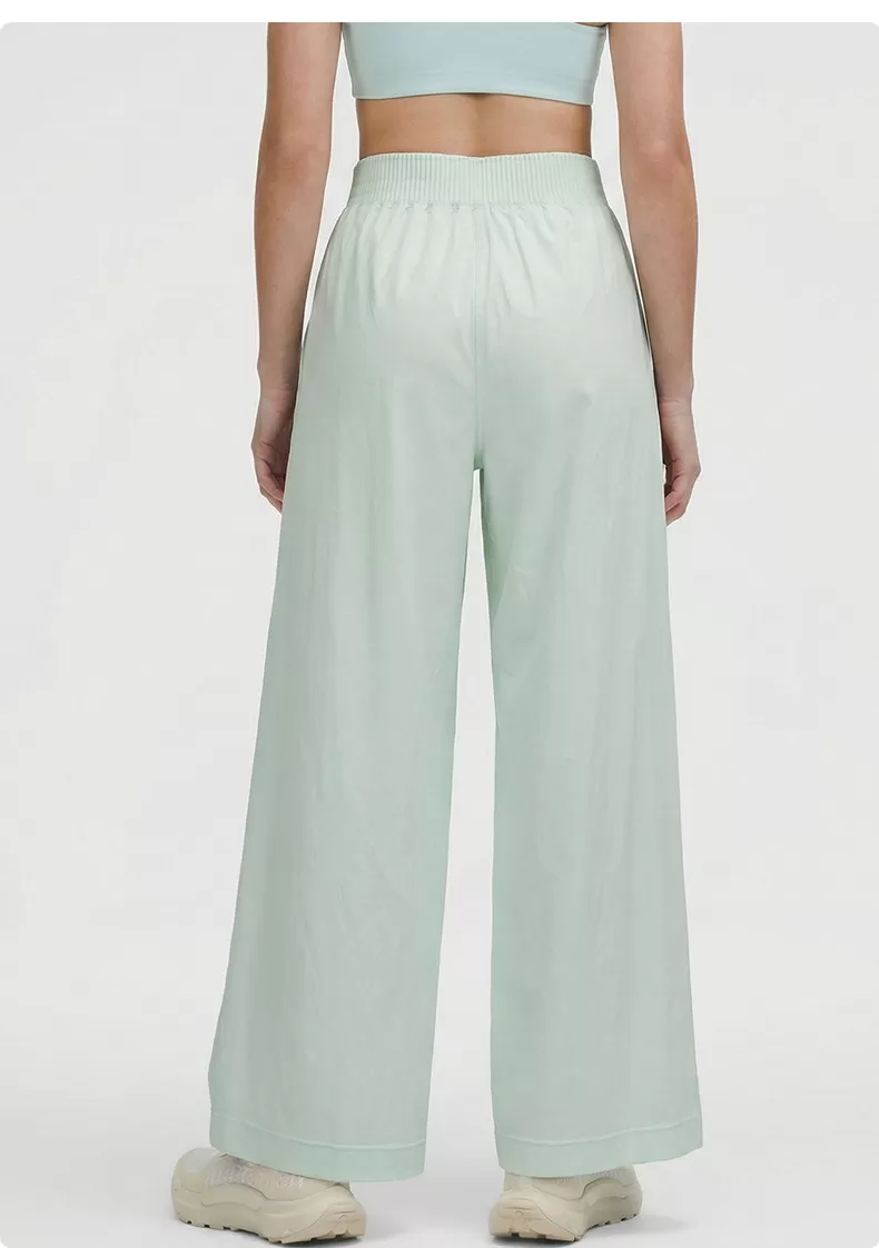 Pantalones de yoga de cintura alta para mujer, de pierna ancha, para actividades al aire libre, pilates y gimnasio, FGBDWL116130