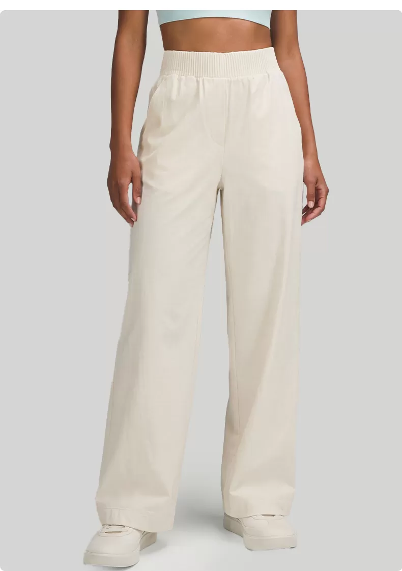 Pantalones de yoga de cintura alta para mujer, de pierna ancha, para actividades al aire libre, pilates y gimnasio, FGBDWL116130