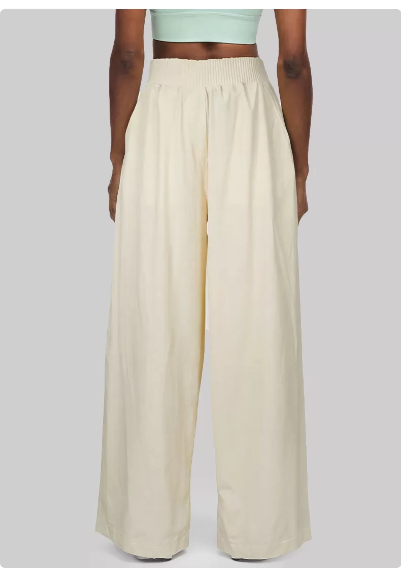 Pantalones de yoga de cintura alta para mujer, de pierna ancha, para actividades al aire libre, pilates y gimnasio, FGBDWL116130