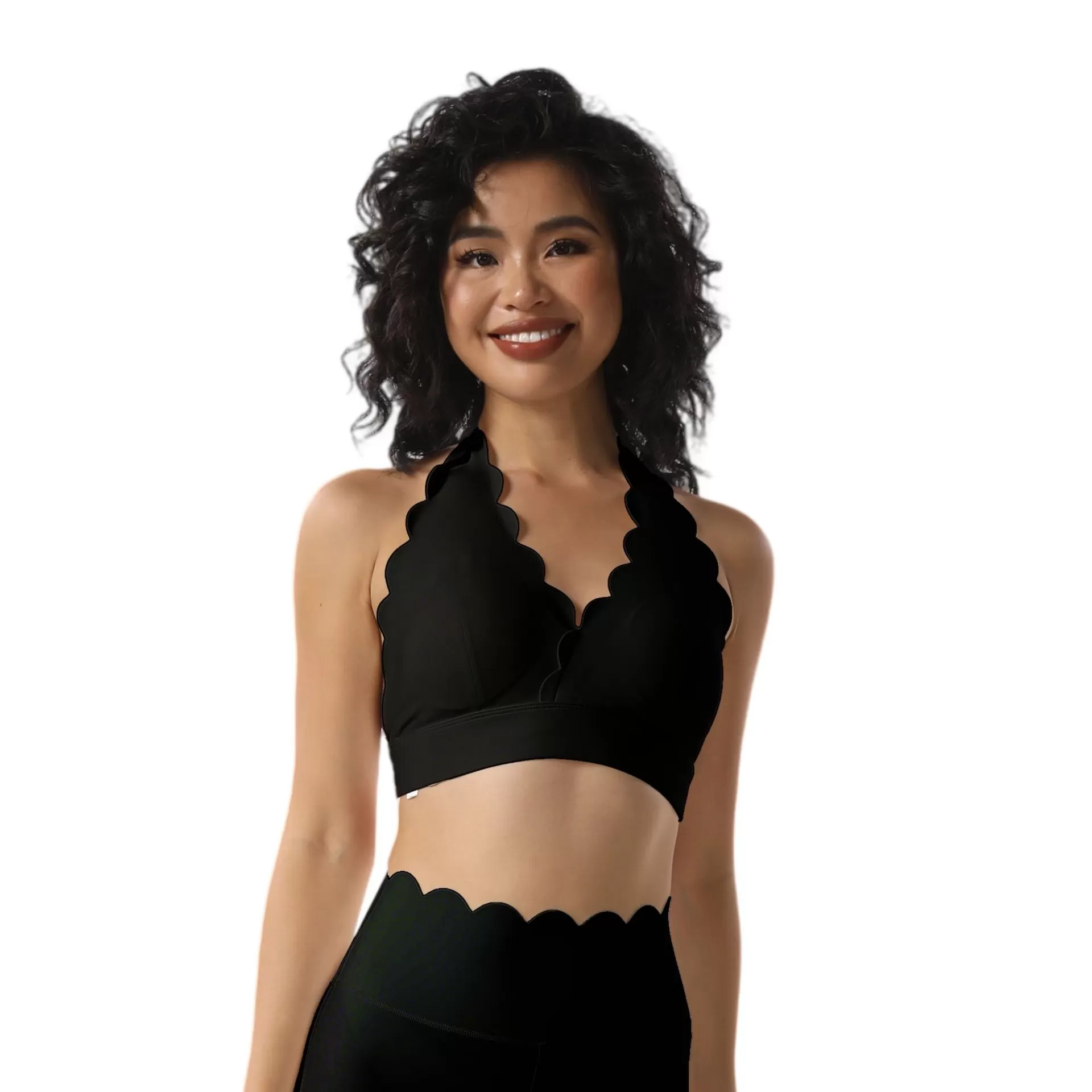 Conjunto deportivo de 3 piezas para mujer, sin espalda, transpirable y de alta elasticidad, para yoga, FGB8803