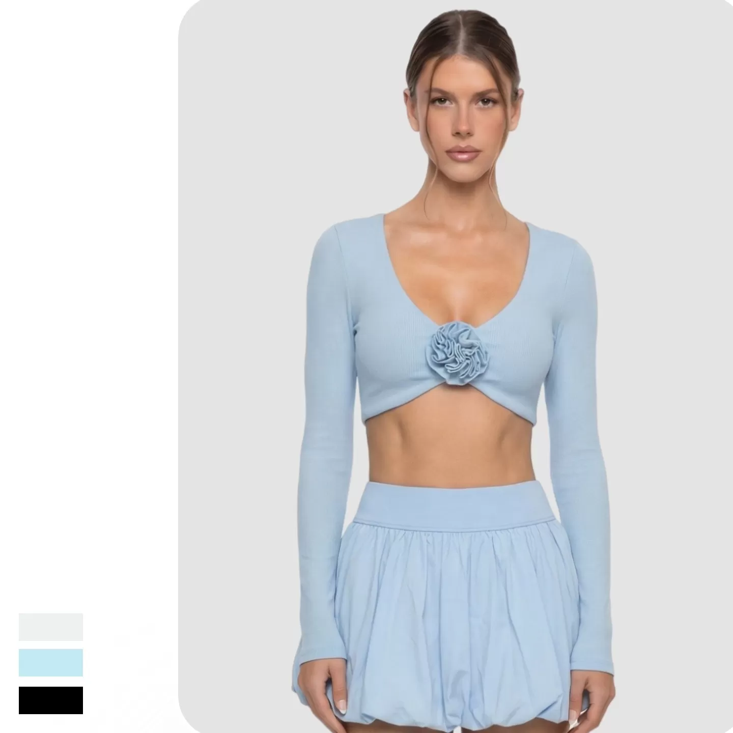 Conjunto de leggings y top corto para mujer, transpirable y elástico, para entrenamiento de yoga, FGB7704