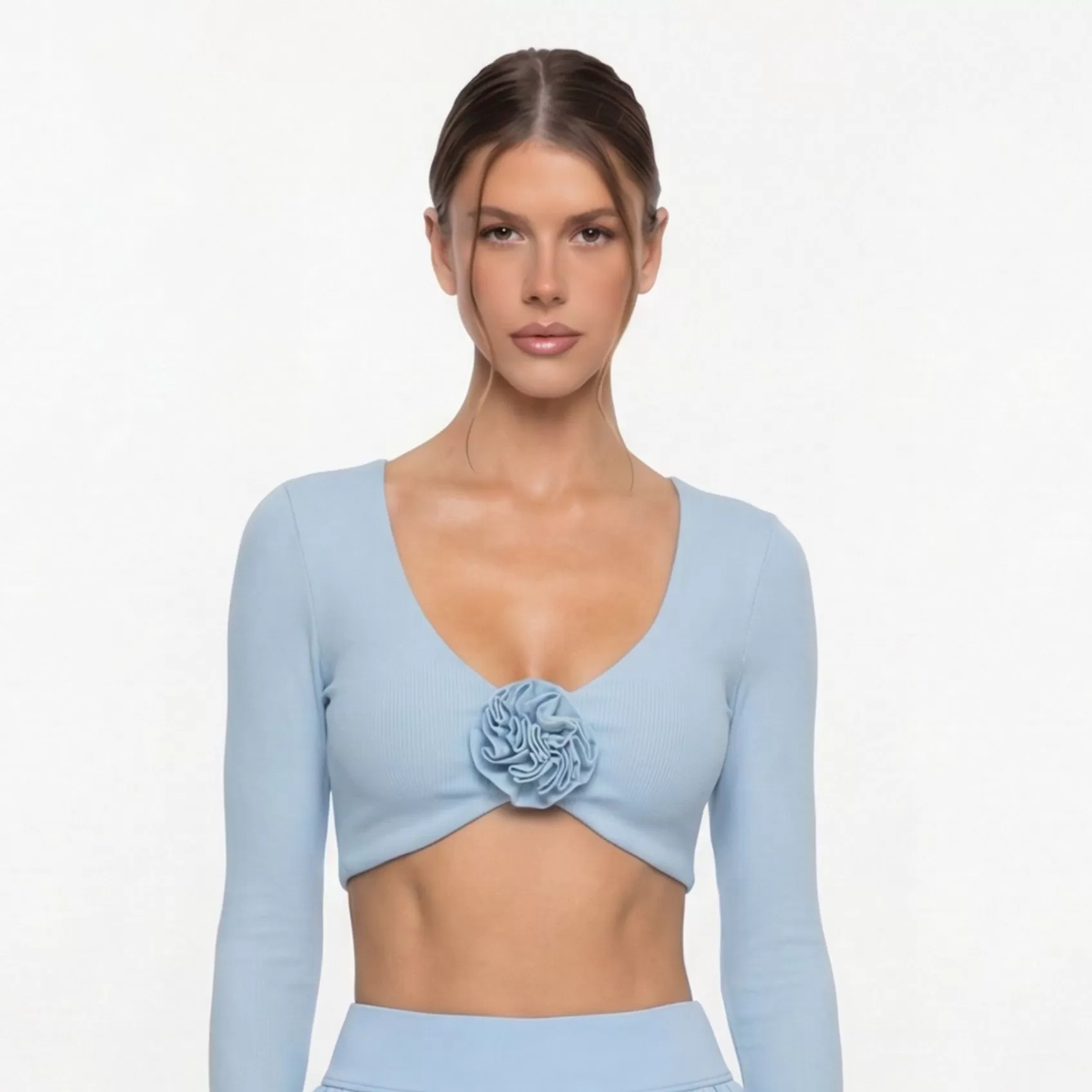 Conjunto de leggings y top corto para mujer, transpirable y elástico, para entrenamiento de yoga, FGB7704