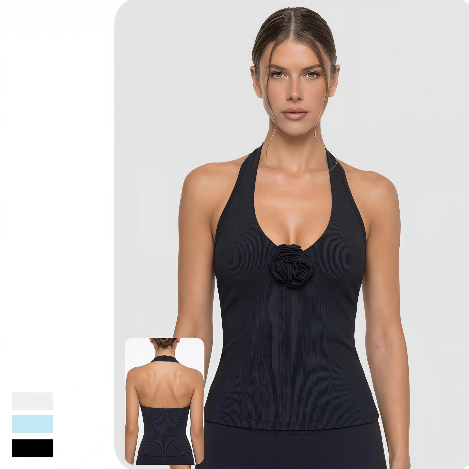 Conjunto de yoga para mujer, ropa deportiva cómoda para gimnasio, FGB7701