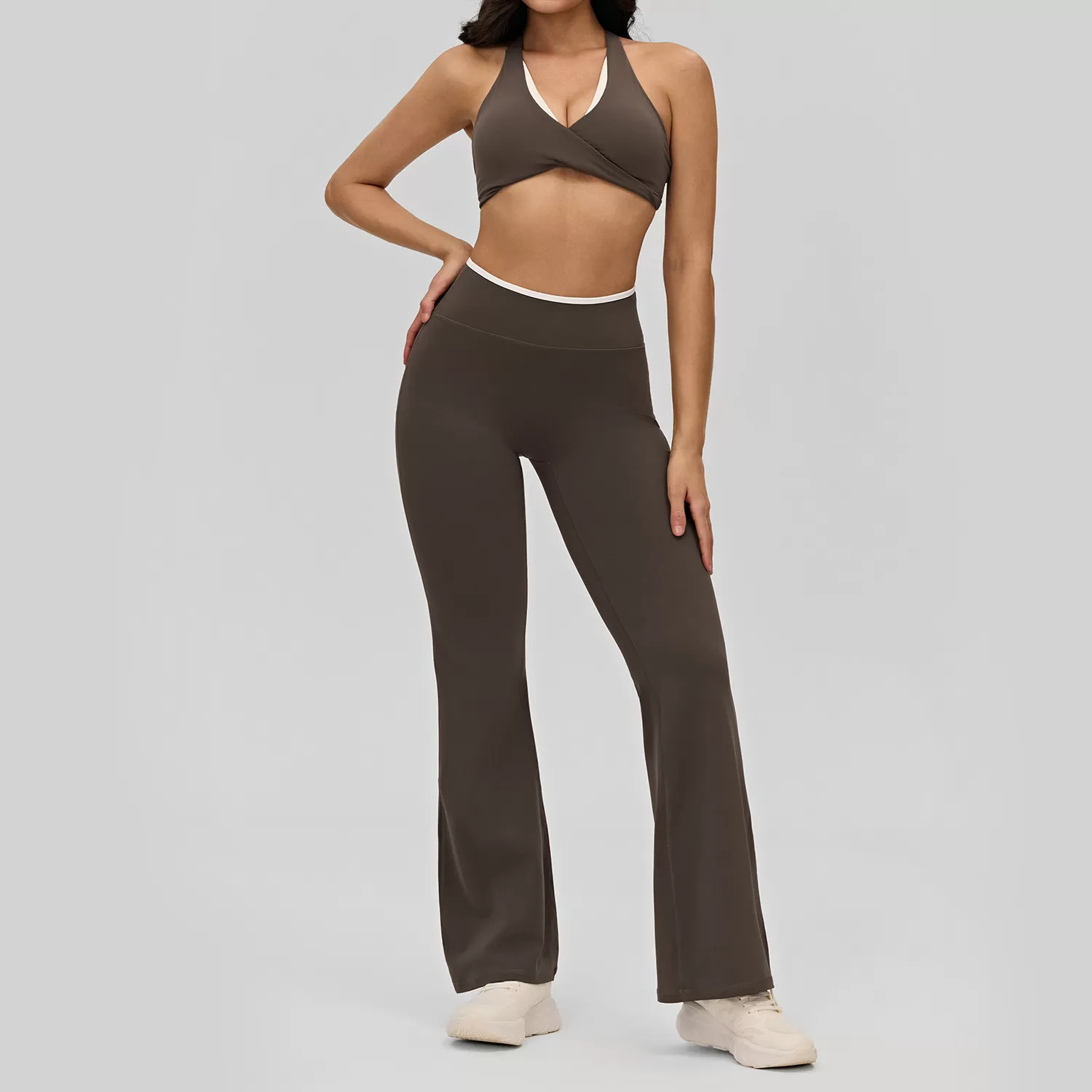 Conjuntos de 4 piezas de ropa deportiva, trajes de yoga, conjunto de chándal de entrenamiento, conjuntos con logotipo personalizado, conjuntos de fitness para gimnasio y entrenamiento al aire libre FGBDWB516190+516187+516188+516189