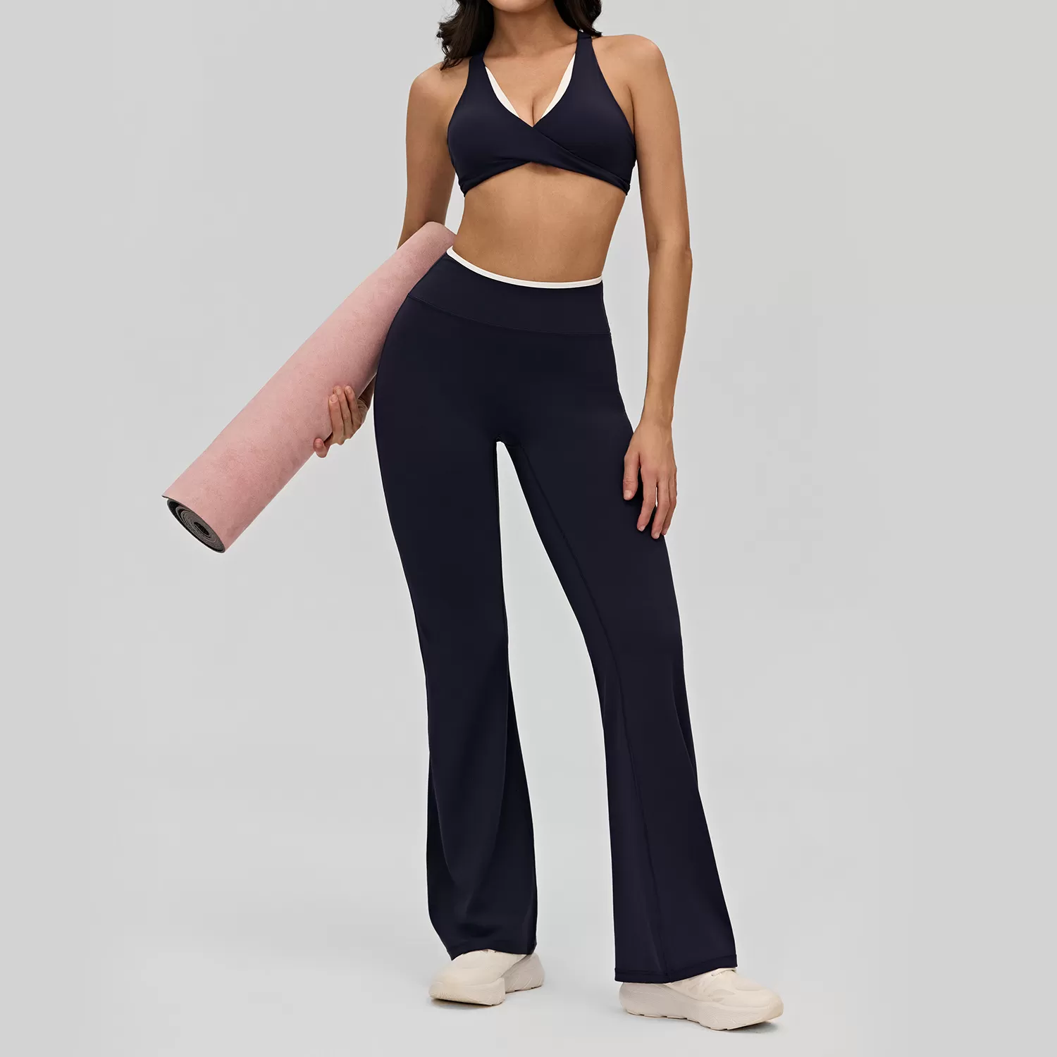 Conjuntos de 4 piezas de ropa deportiva, trajes de yoga, conjunto de chándal de entrenamiento, conjuntos con logotipo personalizado, conjuntos de fitness para gimnasio y entrenamiento al aire libre FGBDWB516190+516187+516188+516189