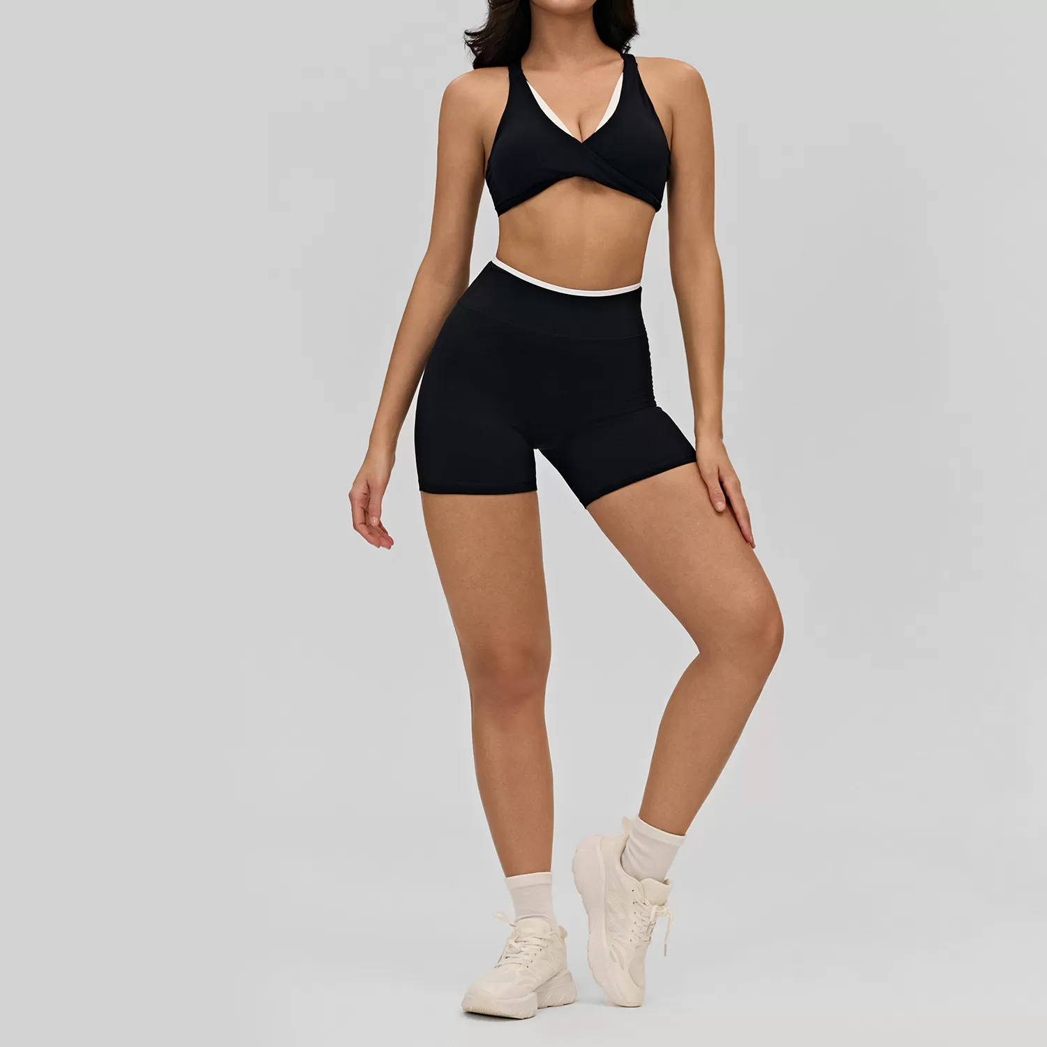 Conjuntos de 4 piezas de ropa deportiva, trajes de yoga, conjunto de chándal de entrenamiento, conjuntos con logotipo personalizado, conjuntos de fitness para gimnasio y entrenamiento al aire libre FGBDWB516190+516187+516188+516189