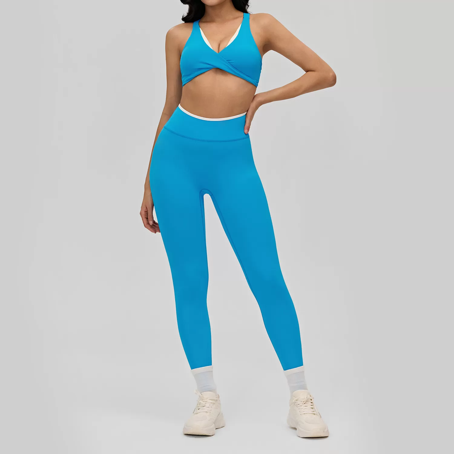 Sujetador azul + leggings