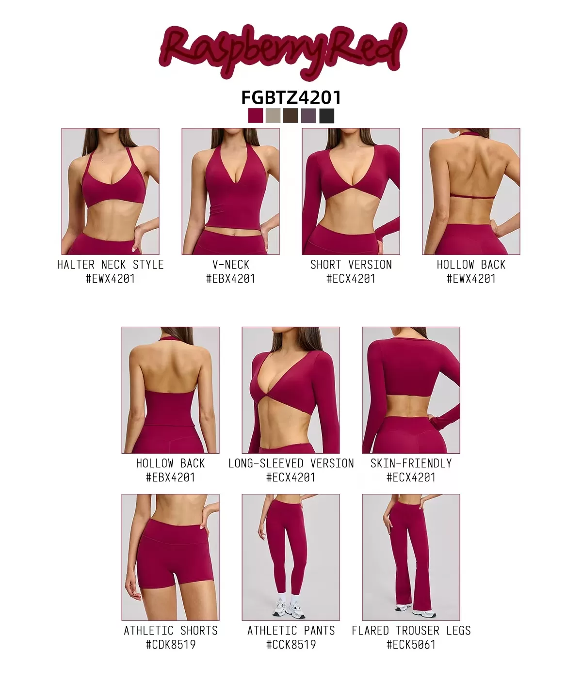 Nuevo Lanzamiento | Conjunto de Yoga FGBTZ4201 de 6 Piezas