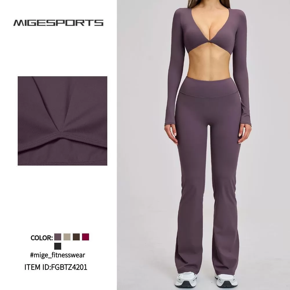 Conjunto de yoga para mujer, conjuntos de gimnasio, ropa deportiva para entrenamiento, conjunto de yoga cómodo para mujer FGBTZ4201
