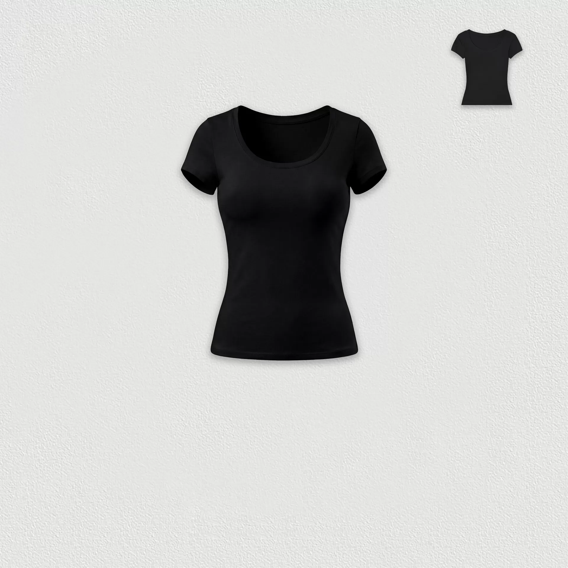 Tops negros de manga corta