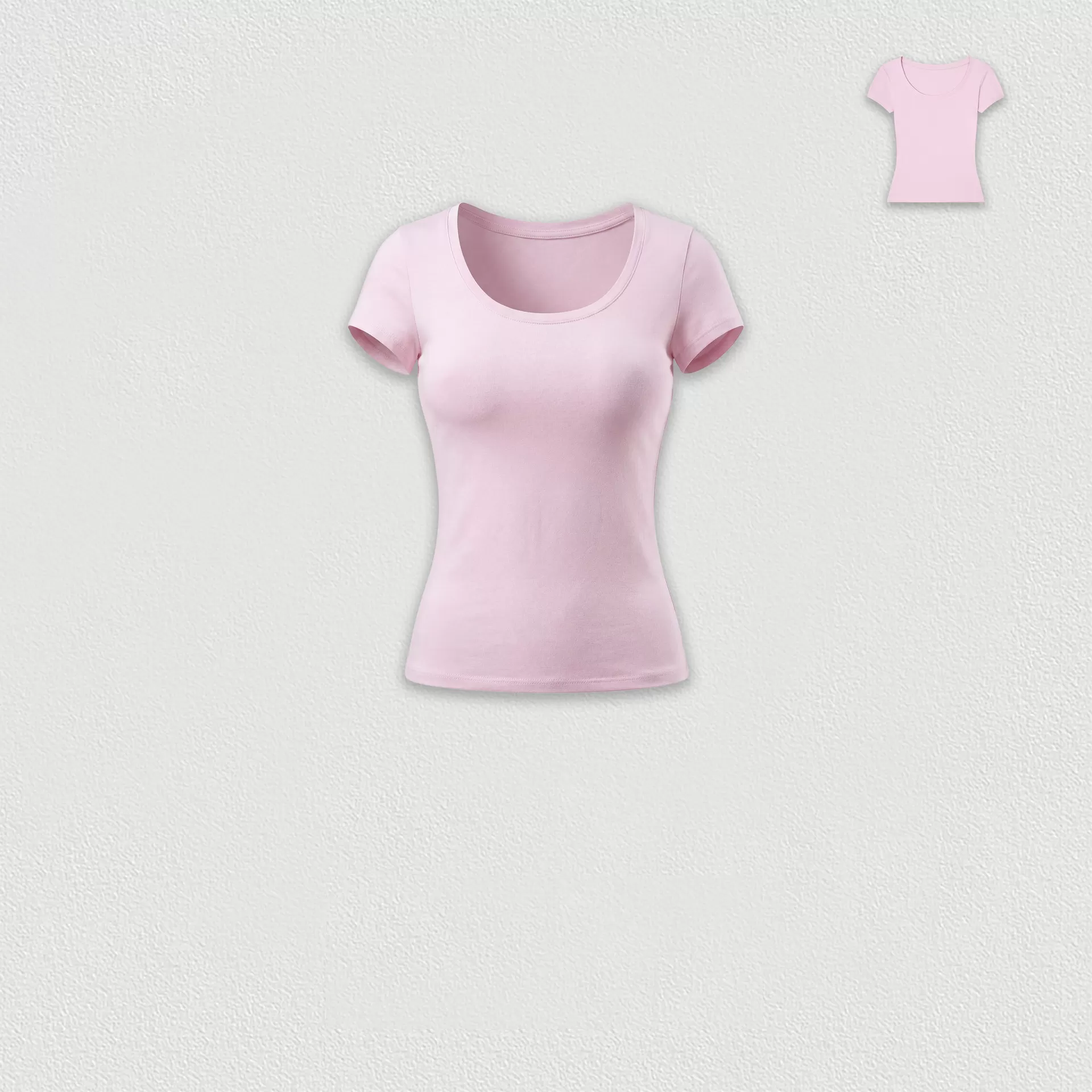 Tops de manga corta de color rosa