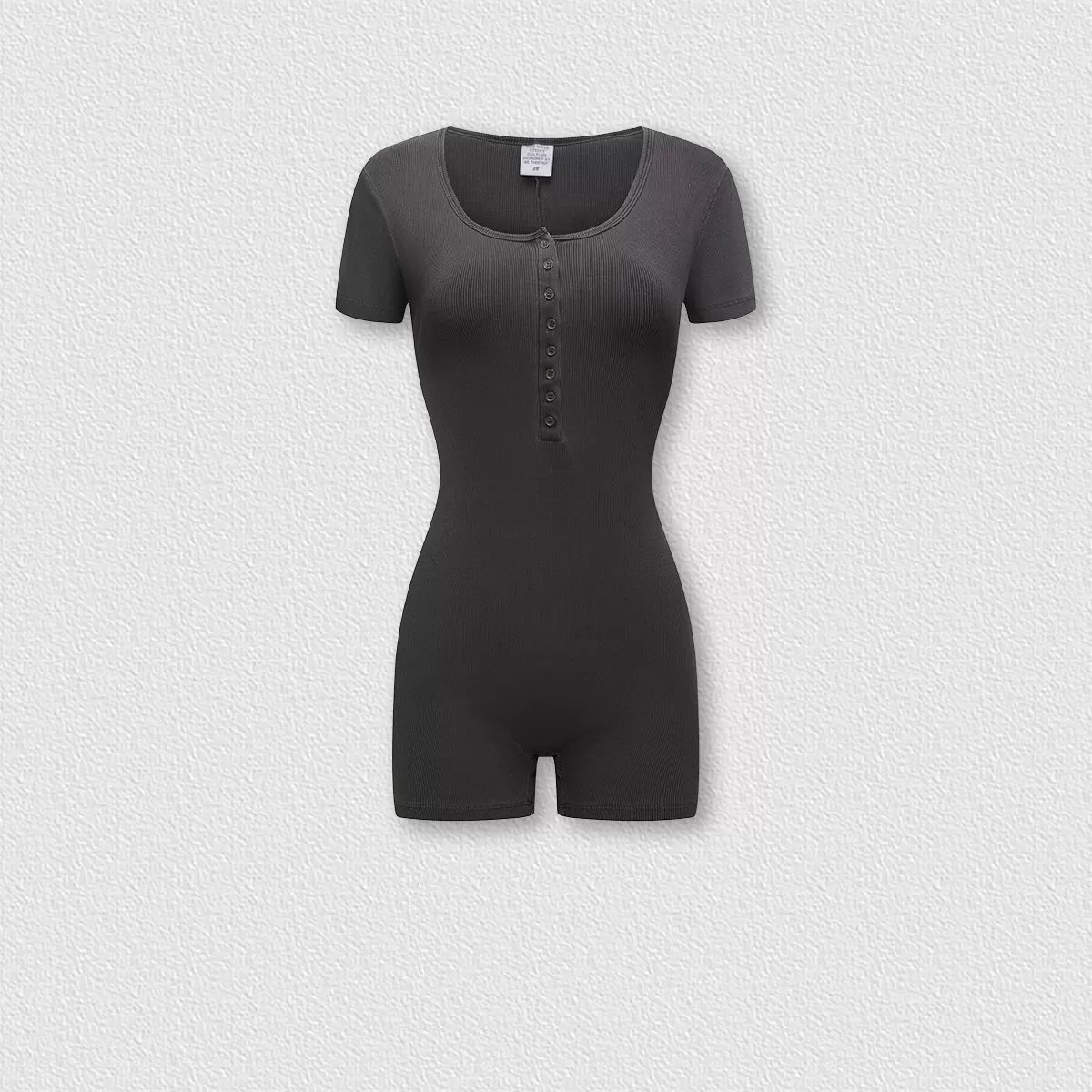 Mono deportivo de baile y fitness de alta elasticidad para mujer, nuevo mono corto ajustado de color liso FGBN2732