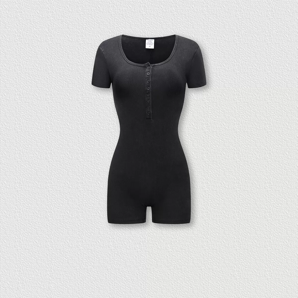 Mono deportivo de baile y fitness de alta elasticidad para mujer, nuevo mono corto ajustado de color liso FGBN2732