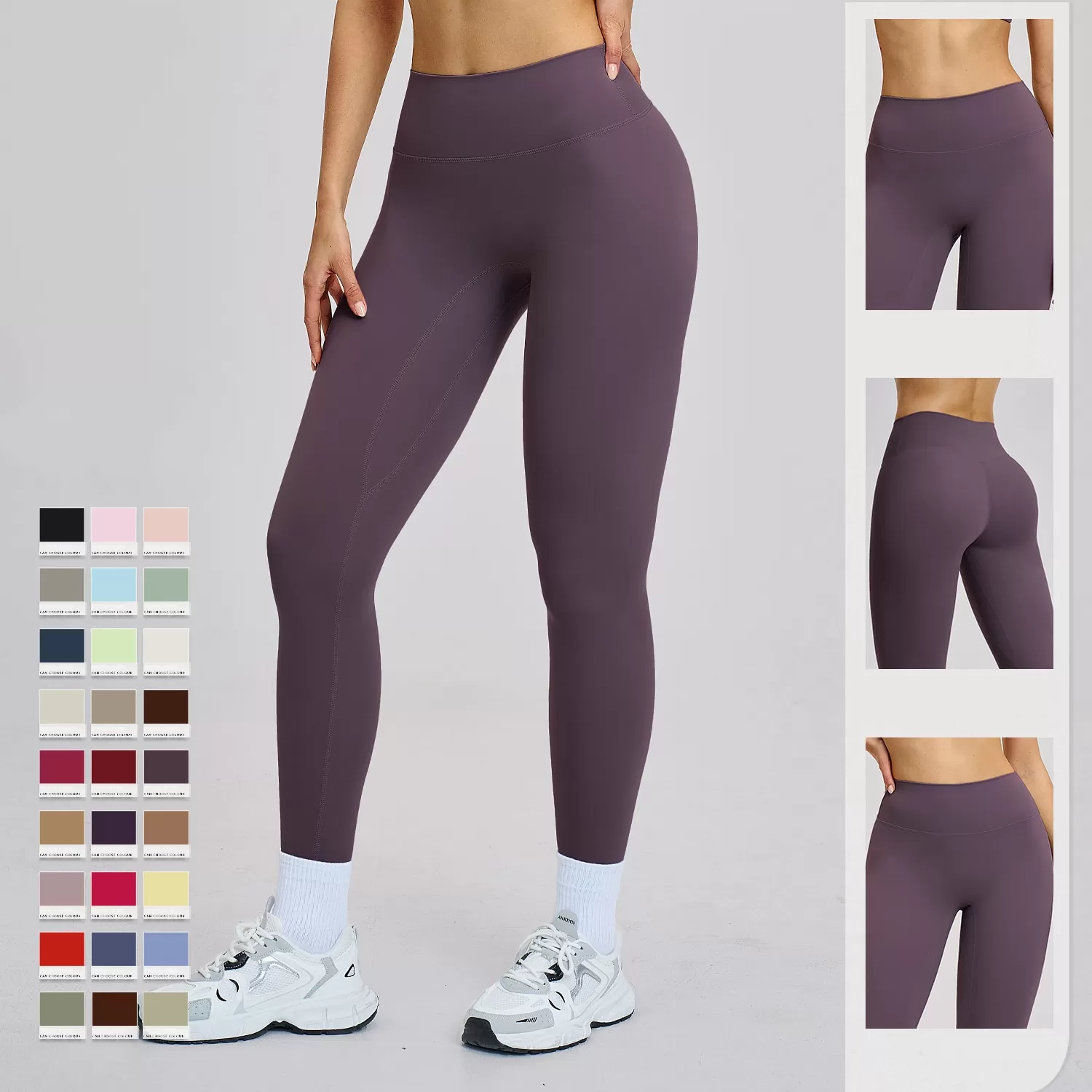 Leggings de yoga para mujer, de nailon y licra, de alta calidad, personalizados, con cintura alta, elásticos en 4 direcciones y control de abdomen, FGCCK8519