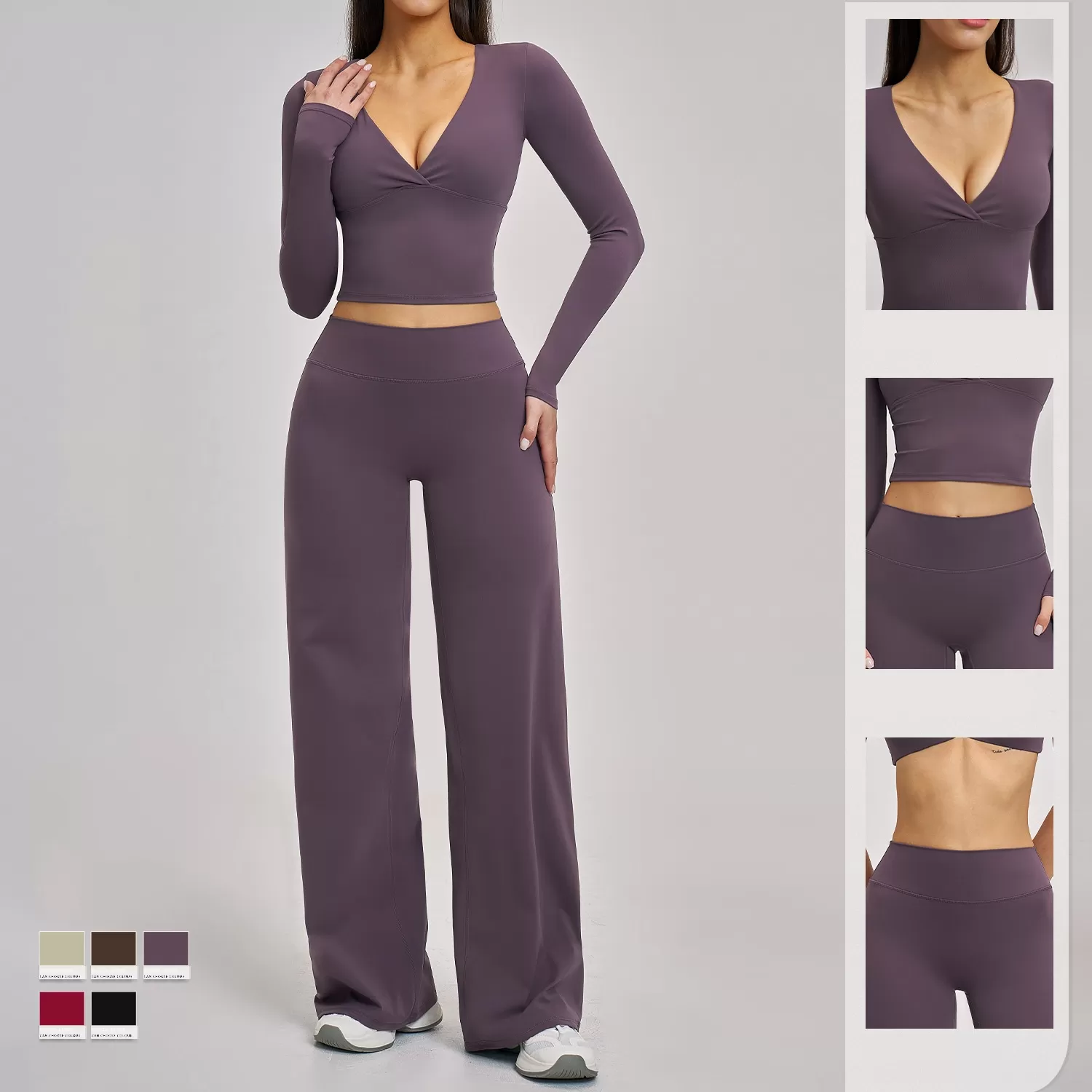 Conjunto deportivo de manga larga para mujer, traje de fitness, ropa deportiva para entrenamiento, chándal, conjunto deportivo, ropa de gimnasio FGBTZ4520